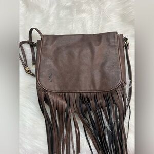 Browning Brown Crossbody Bag with Fringe
